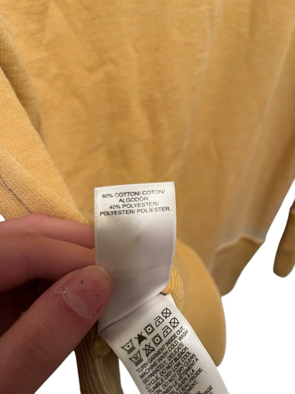 Lucky Brand Mustard Cowl Neck Pullover Faded Style Womens Size Medium - Picture 7 of 7